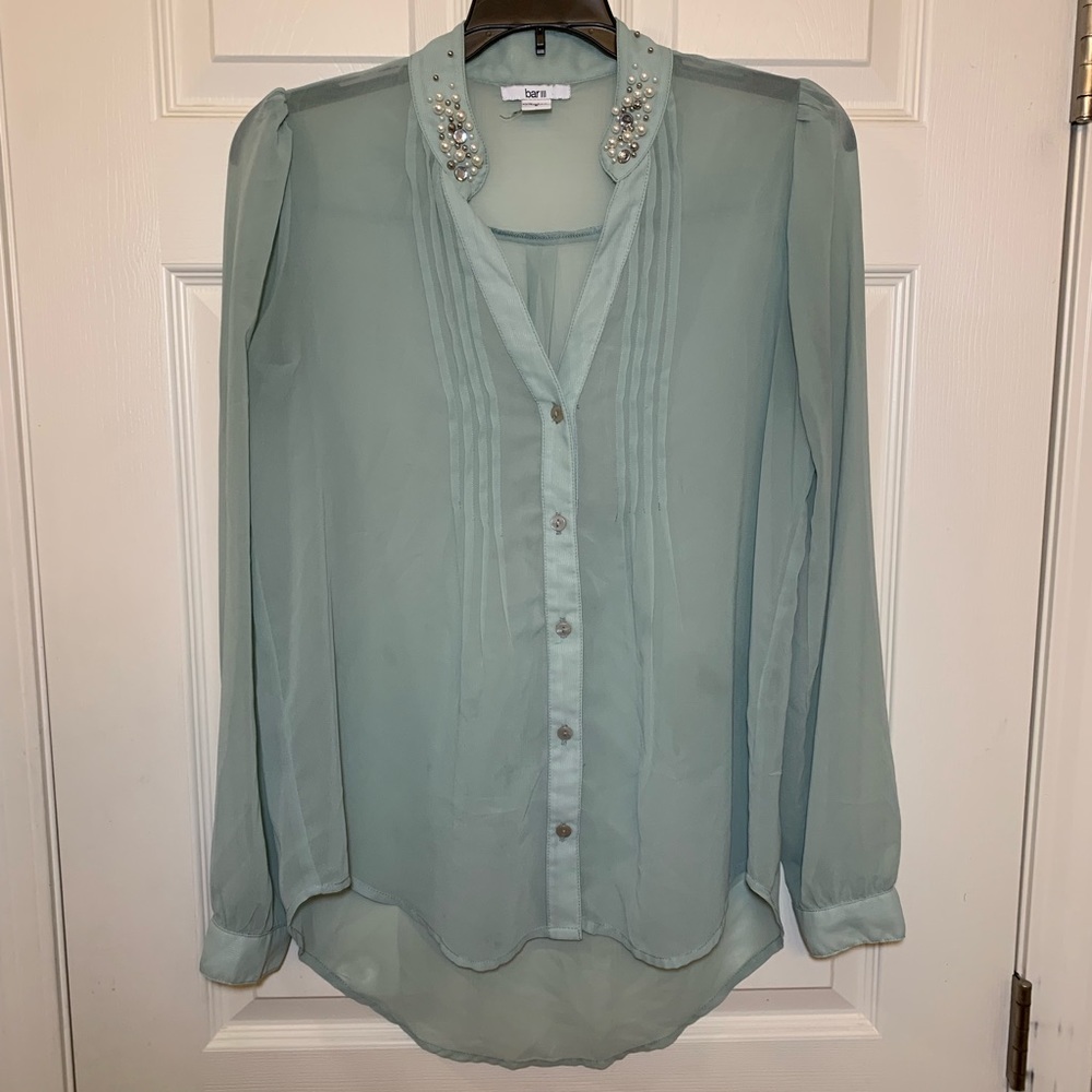 Bar III Button Up Top Size S